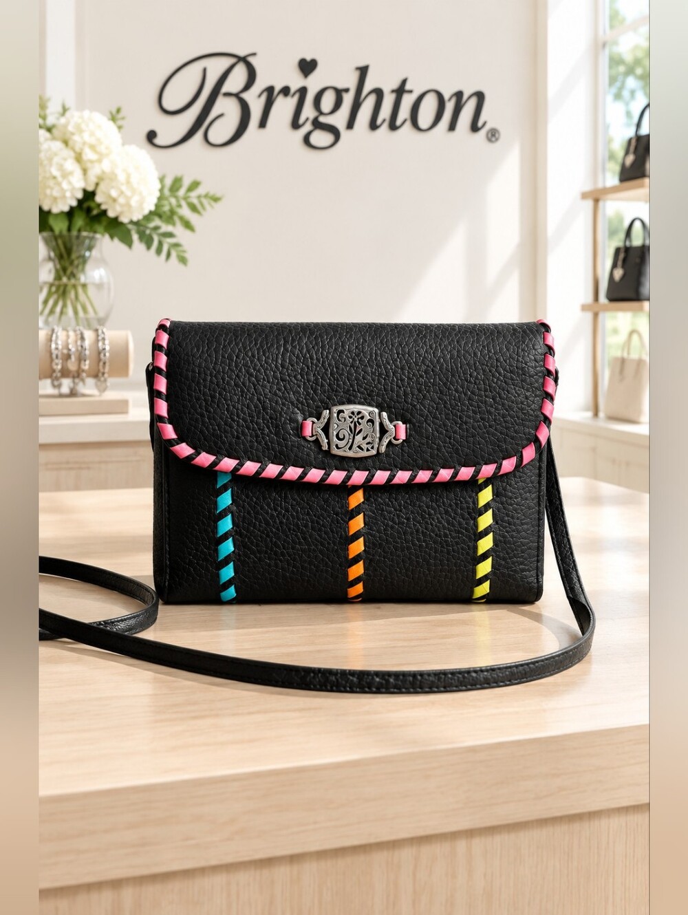 Brighton "Tippi" Crossbody Wallet Organizer. EUC